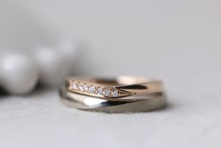 【atelier Kiona(アトリエキオナ)の口コミ】 キラキラしているものが好みだったので、ダイヤを入れていただいてとても…