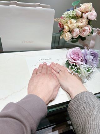 【アイプリモ(I-PRIMO)の口コミ】 婚約指輪は「エセンシア」というデザインを夫が選んでくれました。指輪に…