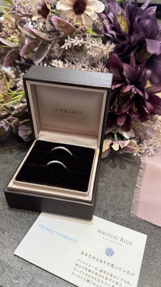 【アイプリモ(I-PRIMO)の口コミ】 婚約指輪がストレートだったので、重ね付け出来るよう、それに合わせてス…