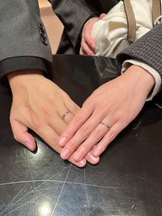 【ケイウノ ブライダル(K.UNO BRIDAL)の口コミ】 男性にはミッキーの彫刻がされていて個性的かつキュートなデザイン、女性…