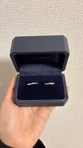 【銀座ダイヤモンドシライシの口コミ】 シンプルなのに存在感溢れるデザインが可愛く、着け心地がすごくいいです…