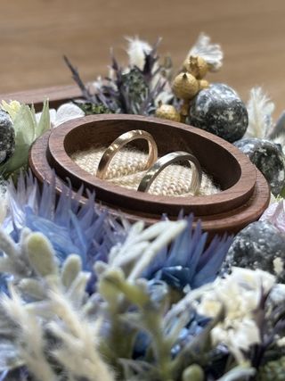 【鎌倉彫金工房の口コミ】 彼は職場でも使いやすいようプラチナにして、私はピンクゴールドにしまし…