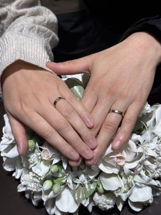 【TANZO.(鍛造指輪)の口コミ】 Heard鍛造．コーラルゴールド.幅3.5mm.平打ち.角丸.リング上のみスターダ…