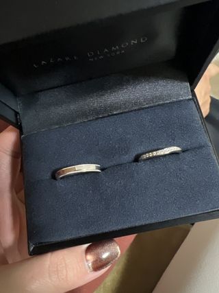 【ラザール ダイヤモンド(LAZARE DIAMOND)の口コミ】 ペアのリングではありませんが、それぞれが気に入ったものを購入致しまし…