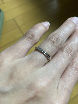 【銀座ダイヤモンドシライシの口コミ】 マット加工は何かしら入れたいと思っていました。シンプルだが少し入り組…