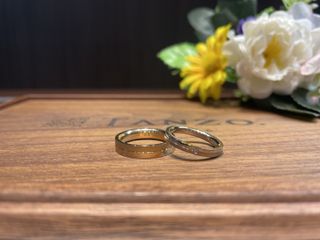 【TANZO.(鍛造指輪)の口コミ】 側面にスターダスト加工をし、一見シンプルに見えるが横から見ると表情が…