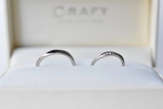 【CRAFY(クラフィ)の口コミ】 質感、ダイヤの入れ方、ウェーブの形など自分の好きなようにデザインでき…
