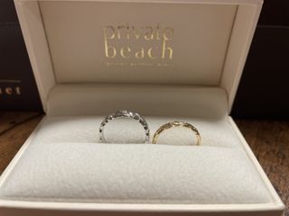 【PRIVATE BEACH(プライベートビーチ)の口コミ】 ハワイアンジュエリーが好きな彼とシンプル目がいい私の思いを込めて選び…
