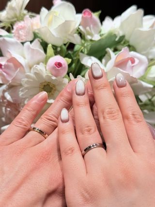 【TANZO.(鍛造指輪)の口コミ】 妻と同じコンセプトでデザインや材質選定を行いました。私はプラチナとイ…