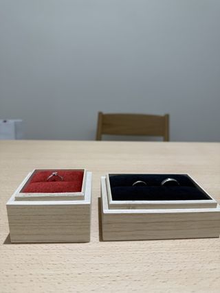 【出雲結(いずもゆい)の口コミ】 デザインが可愛くて着け心地も良かったです！！！
二人でちがう名前の指輪…