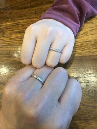 【銀座ダイヤモンドシライシの口コミ】 とにかくシンプルで良い！キラキラし過ぎず、それでいてしっかりしたデザ…