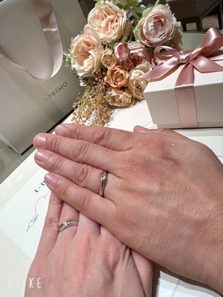 【アイプリモ(I-PRIMO)の口コミ】 ピンクゴールドのカラーとウェーブのデザインとプラチナとピンクゴールド…