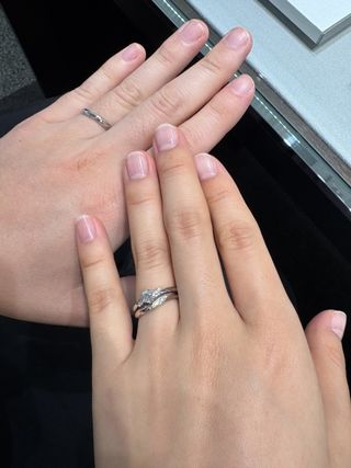 【アイプリモ(I-PRIMO)の口コミ】 手の形を見てもらい、指に馴染む特別な指輪を選ぶことができました！！
カ…