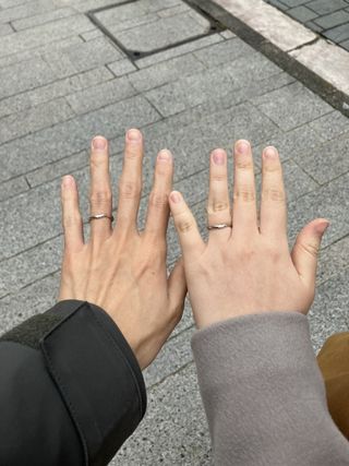 【ケイウノ ブライダル(K.UNO BRIDAL)の口コミ】 シンプルで長く着用することを考えて選びました。細すぎず、太すぎないの…