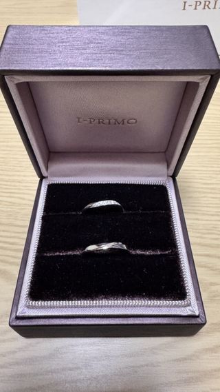 【アイプリモ(I-PRIMO)の口コミ】 ダイヤモンドが斜めに綺麗に入っていて、裏のダイヤモンドも入れましたが…
