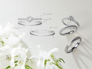 既製品には決して感じられない、“想いを込める体験”を。さりげないアレンジでふたりらしさを演出。
「もう少し細身がいい」「キラキラした感じよりマットな雰囲気にしたい」『ケイウノ』の“アレンジオーダー”ならお揃い感を残しつつふたりの好みの指輪にアレンジできます。
『シンプルに。ふたりらしく。』想いを叶えるオーダーブランドだからこそできる、他店には無いようなアレンジメニューでお二人だけの納得の指輪選びをお手伝いいたします。
