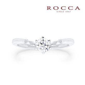 【ROCCA(ロッカ)】【ROCCA】さりげないアームのメレダイヤが可愛い！V字のシンプルエンゲージリング SW-3