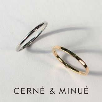 【CERNÉ＆MINUÉ by BIJOUPIKO(セルネとミヌエ バイ ビジュピコ)】手作り結婚指輪（Pt950,K18YG／鏡面）~ 経験豊富な職人がマンツーマンでサポート ~
