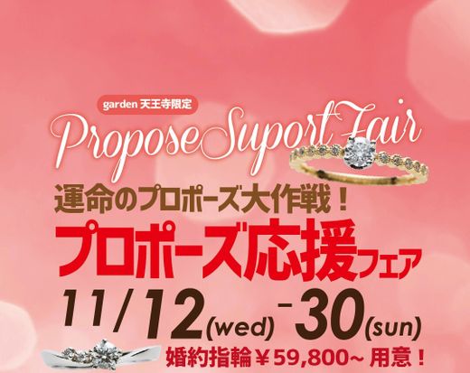 運命のプロポーズ大作戦！プロポーズ応援フェア