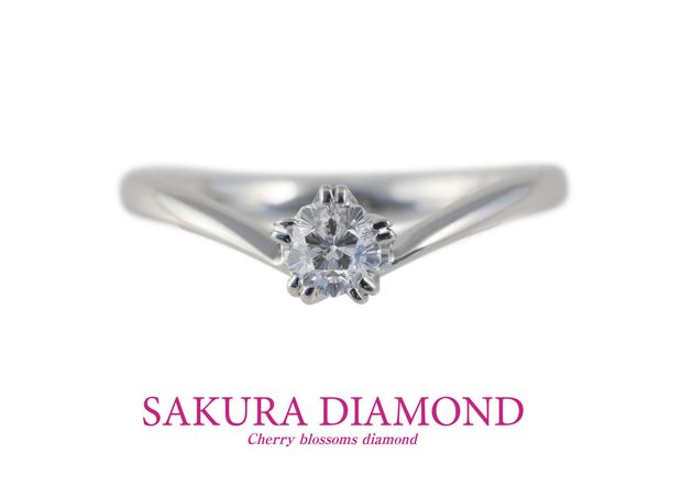 【JKPLANET(JKプラネット)】Pt900　さくらダイヤモンド　リング