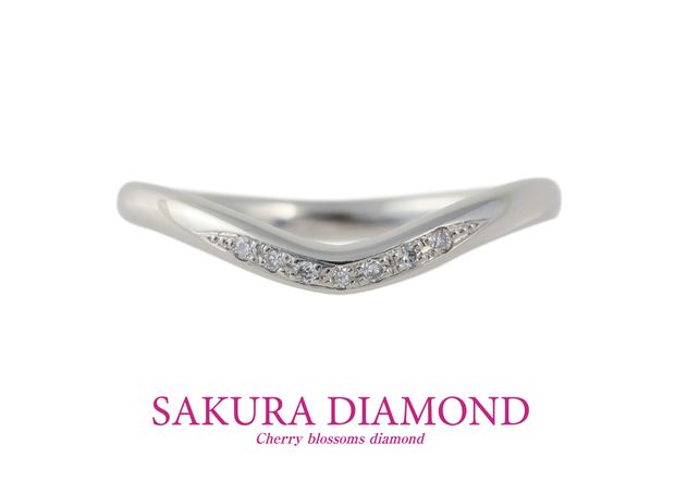 【JKPLANET(JKプラネット)】Pt900　さくらダイヤモンド　セットリング