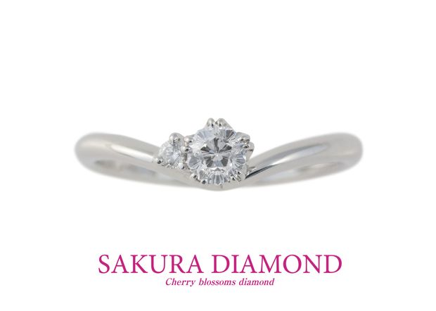 【JKPLANET(JKプラネット)】Pt900　さくらダイヤモンド　セットリング