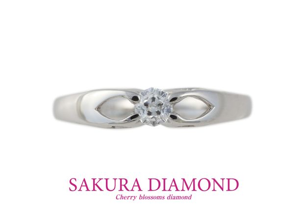 【JKPLANET(JKプラネット)】Pt900　さくらダイヤモンド　リング