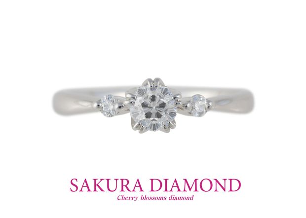 【JKPLANET(JKプラネット)】Pt900　さくらダイヤモンド　リング