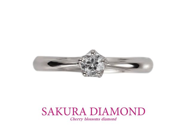 【JKPLANET(JKプラネット)】Pt900　さくらダイヤモンド　リング