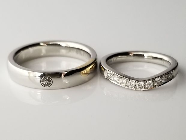 【TANZO.(鍛造指輪)】家紋と金継ぎで古風な雰囲気を醸し出す結婚指輪