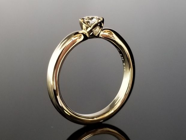 【TANZO.(鍛造指輪)】可愛いフォルムのご婚約指輪