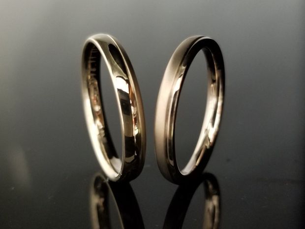 【TANZO.(鍛造指輪)】つや消しと鏡面でデザインを楽しめる結婚指輪