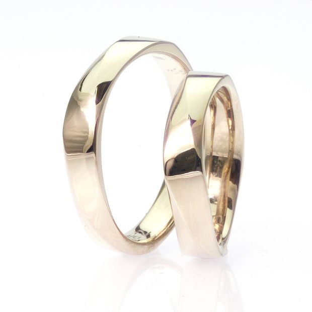 【TANZO.(鍛造指輪)】平甲丸S字/面取りデザイン