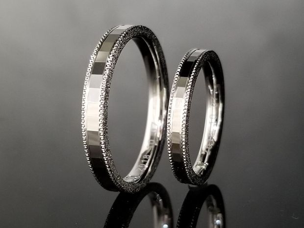 【TANZO.(鍛造指輪)】こだわりのプラチナカットの結婚指輪