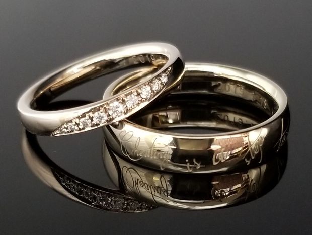 【TANZO.(鍛造指輪)】レーザーにて綺麗に刻印をした美しい仕上がりの鍛造指輪