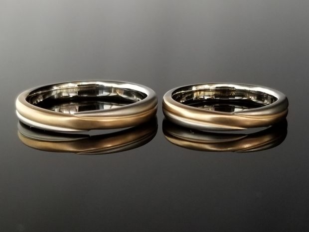 【TANZO.(鍛造指輪)】クロスデザインはお二人だけの特別な結婚指輪