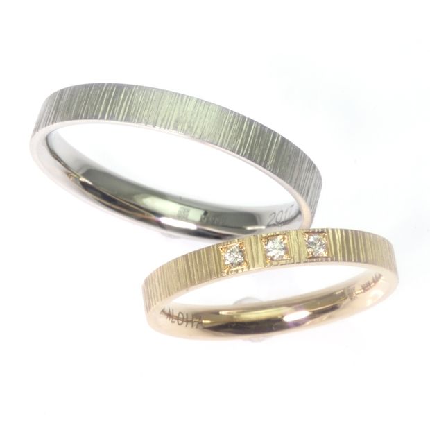 【TANZO.(鍛造指輪)】平打ストレート/ホーニング加工