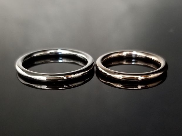 【TANZO.(鍛造指輪)】細身だが厚みがしっかりとある重厚な結婚指輪