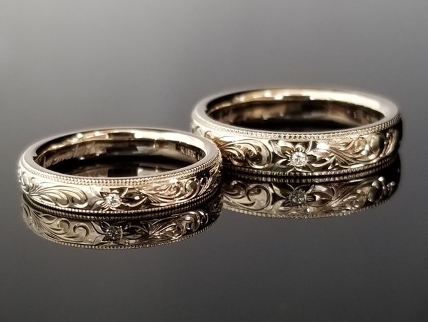 【TANZO.(鍛造指輪)】コーラルゴールドでオーダーメイドした結婚指輪