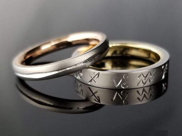 【TANZO.(鍛造指輪)】オーダーメイドだからお造りが出来る星座の結婚指輪