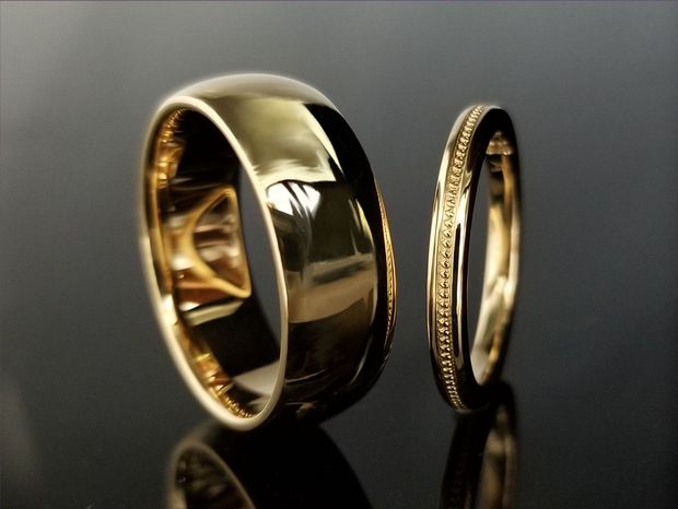 【TANZO.(鍛造指輪)】ゴールドが輝き重厚で高級感のある結婚指輪