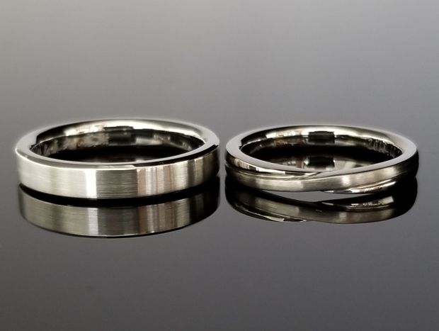 【TANZO.(鍛造指輪)】共地金でお造りしたご結婚指輪