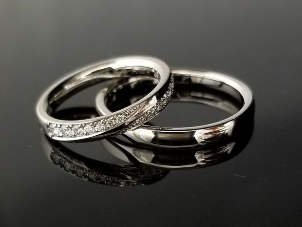 【TANZO.(鍛造指輪)】プラチナとダイヤモンドが合わさった美しい鍛造指輪