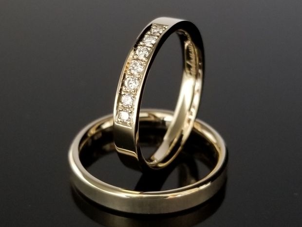 【TANZO.(鍛造指輪)】ゴールドがお手元を美しく輝かしく見せる結婚指輪