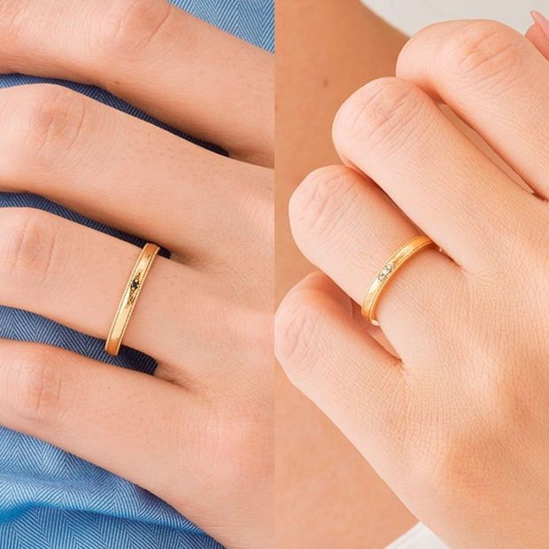 【ORECCHIO(オレッキオ)】ベチバー～オレッキオオリジナルのハンマー仕上げでアンティーク風な結婚指輪