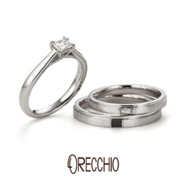 【ORECCHIO(オレッキオ)】ゲットウ～婚約指輪　シンプルなデザインだからこそ側面から見た時の拘りのデザイン