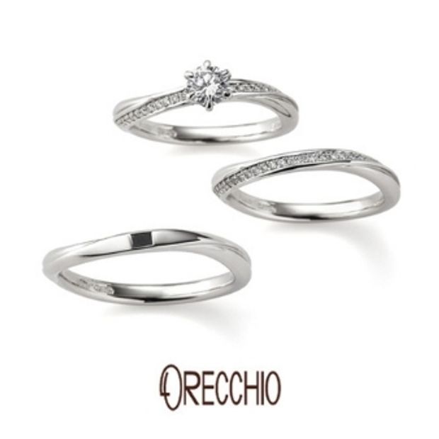 【ORECCHIO(オレッキオ)】クレッシェンド ～緩やかなウエーブが綺麗な指輪を演出してくれる結婚指輪