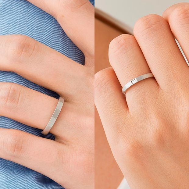 【ORECCHIO(オレッキオ)】＜safari～サファリ＞FM-2203/FM-2204 ほどよく角を持たせたアームにバゲットカットダイヤでアクセントを