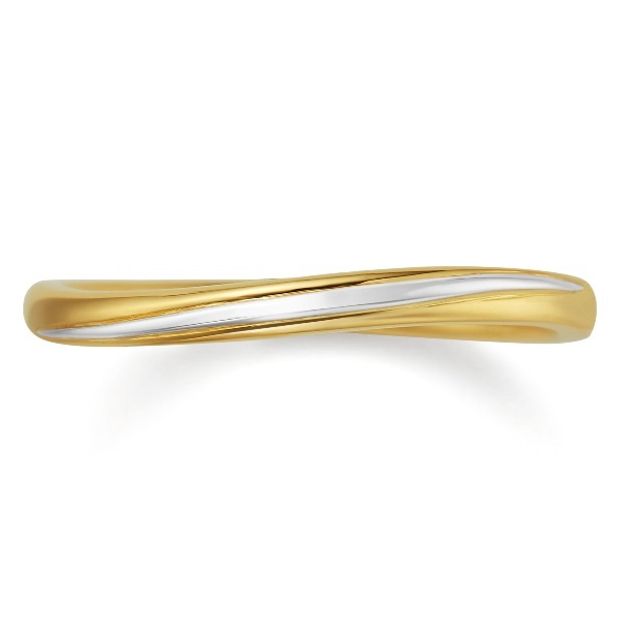 【ORECCHIO(オレッキオ)】ヴィヴァーチェ～vivace　緩やかなゴールド&times;プラチナの曲線がエレガントな結婚指輪