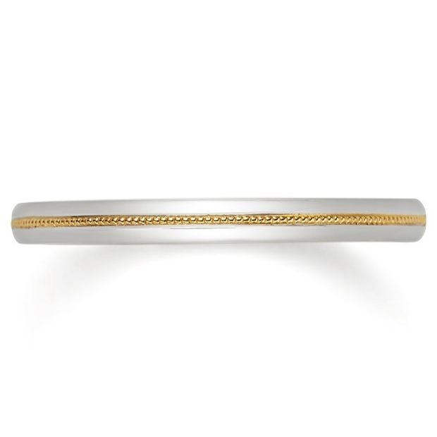 【ORECCHIO(オレッキオ)】レガート～legato　プラチナのアームに走るイエローゴールドのミル打ちがポイント